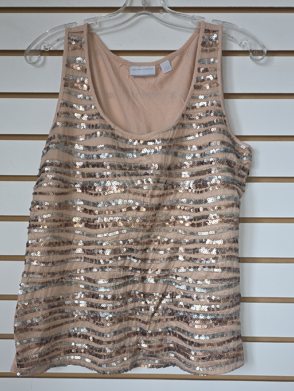NY&Co Sequin Striped Tank Top